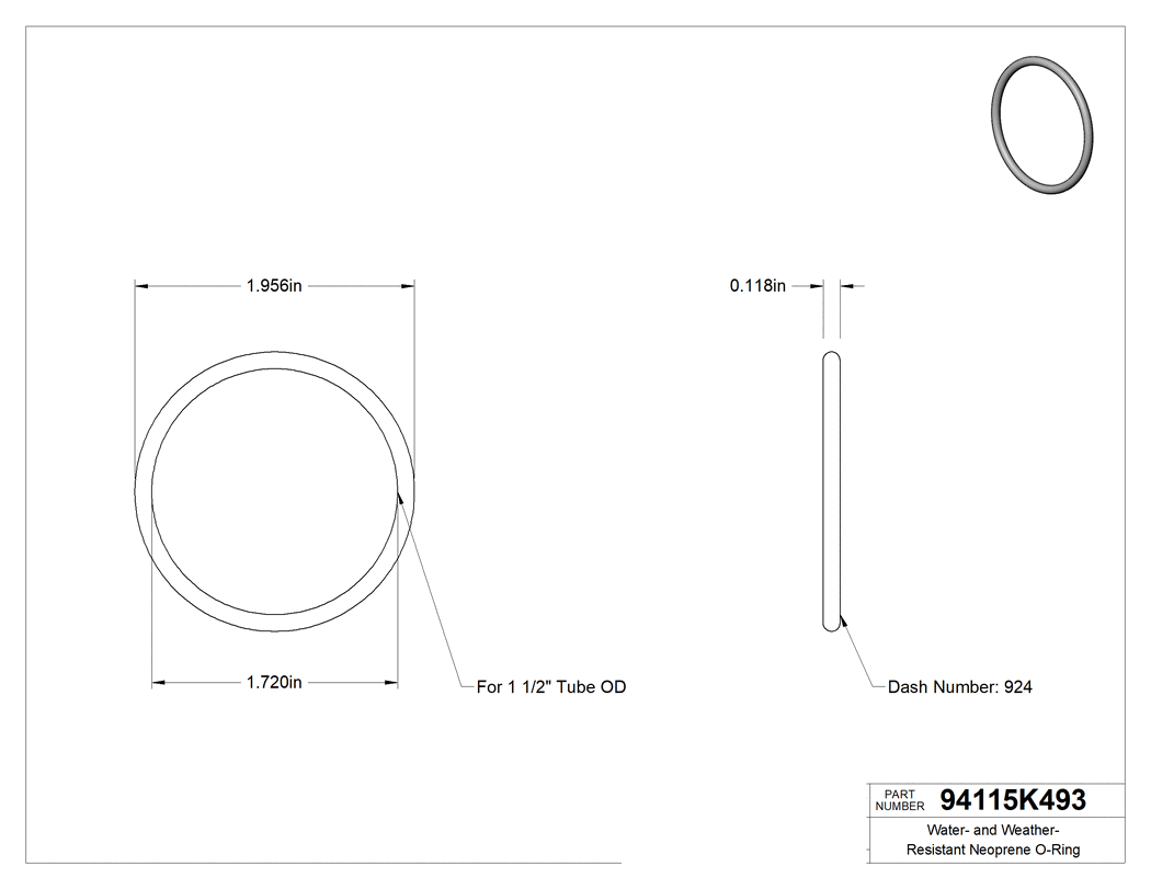 Technical drawing - 94115K493